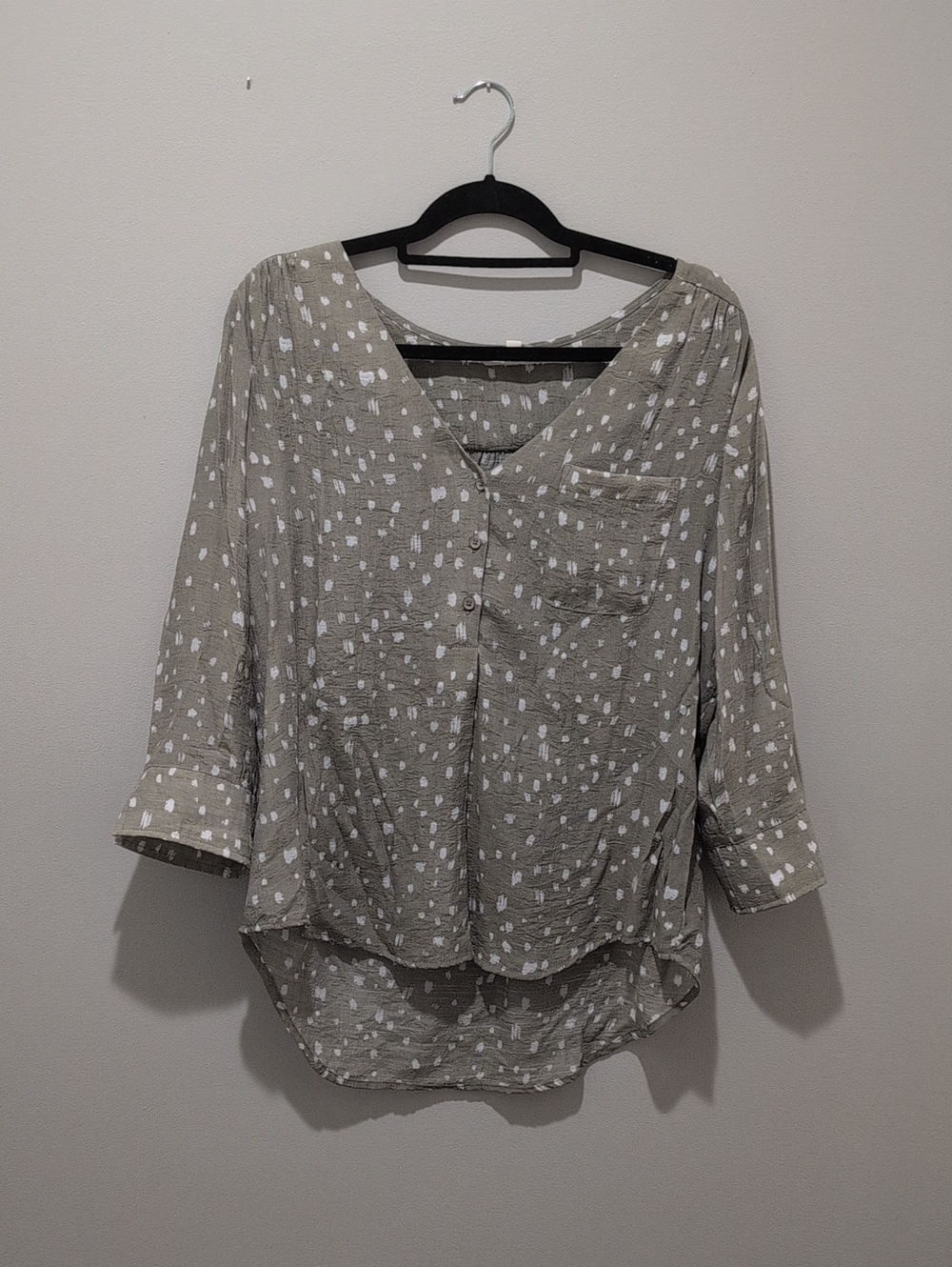 Como Blu Green Polka Dot Blouse